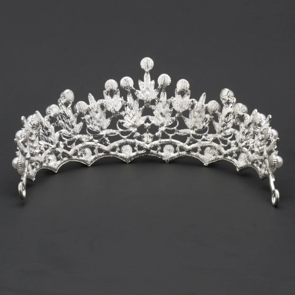 Elegant Silver and White Tiara